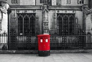 UK, London, Dean's Yard, Post Box